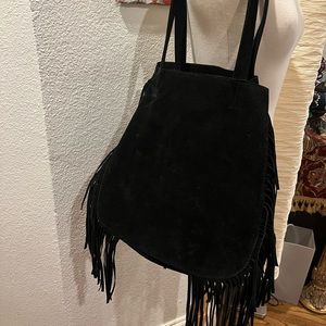 Suzette brand suede fringe purse
